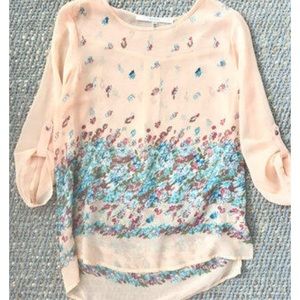 Floral Peach Blouse